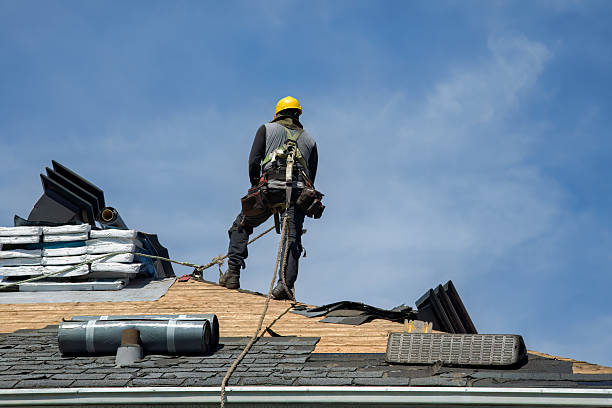 Professional Gutter Installation technician working in Derry, NH